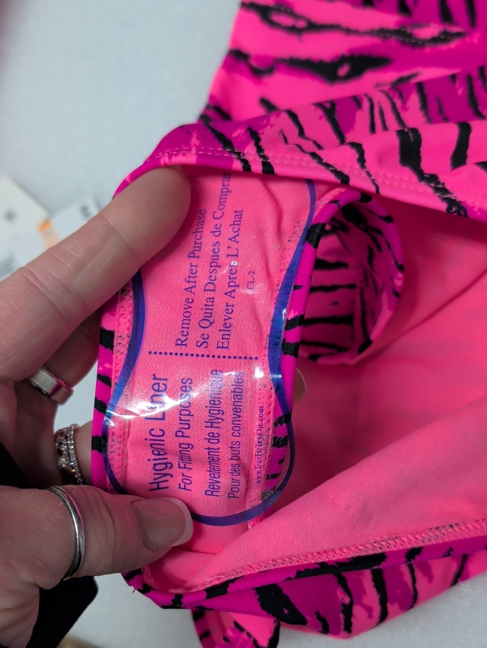 California Waves Pink Zebra Bikini Set Size Small - Picture 5 of 5